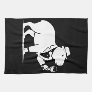 Funny Capybara Wineglass Minimalist Modern Tea Towel