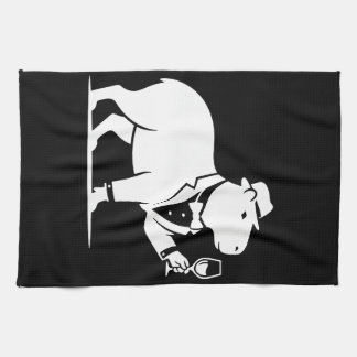 Funny Capybara Wineglass Minimalist Modern Tea Towel