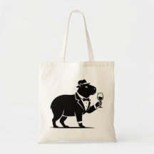 Funny Capybara Wineglass Minimalist Modern