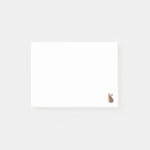 Funny Capybara with Butterfly – Cute Rodent Animal Post-it Notes
