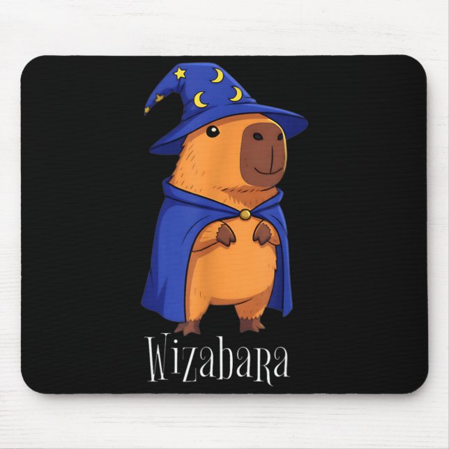 Funny Capybara Wizard Costume Wizabara Graphic Kid Mouse Pad (Front)