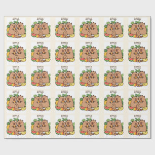 Funny Capybara Wrapping Paper – Fruit & Naps
