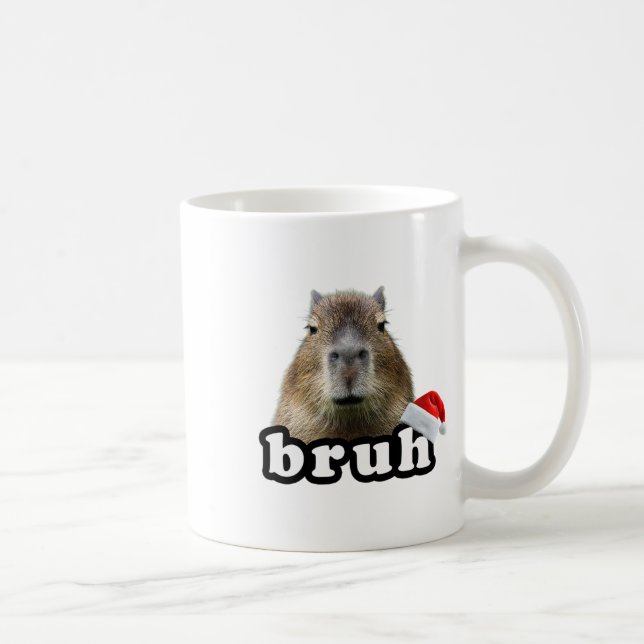 Funny Capyra Christmas  Coffee Mug (Right)