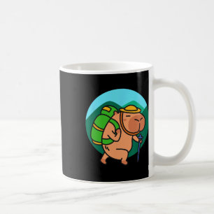 Funny Capyra Goes Hiking Coffee Mug