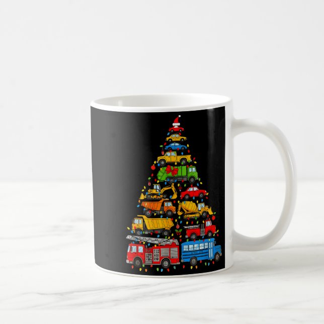Funny Car Christmas Tree Xmas Light Boys Kids Todd Coffee Mug (Right)