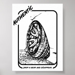 Funny Car Enthusiast Graphic t - Drop A Gear Poster