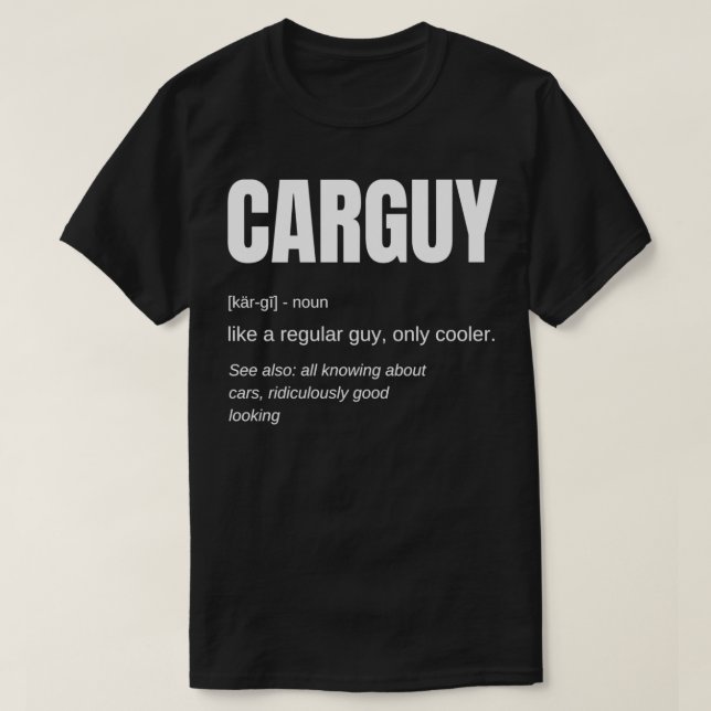 Funny Car Guy Gift  CARGUY Definition Pullover  (Design Front)