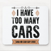Funny Car Guy Gift I Have Too Many Cars Vintage