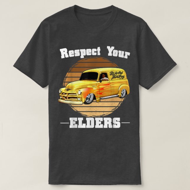 Funny Car Guy - Respect Your Elders Classic Panel  T-Shirt (Design Front)