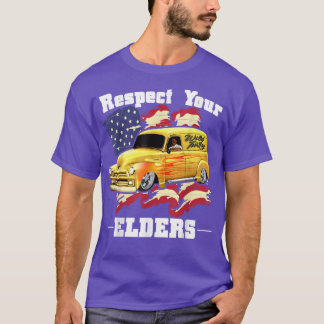 Funny Car Guy - Respect Your Elders Classic Panel  T-Shirt