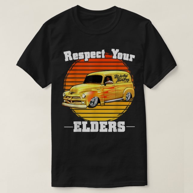 Funny Car Guy - Respect Your Elders Classic Panel  T-Shirt (Design Front)