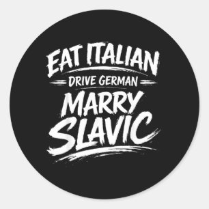 Funny Car Humour Driving Meme Sarcastic Driver Classic Round Sticker