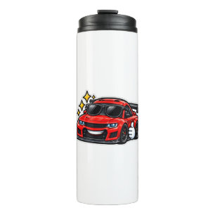 Funny Car Lover Red Car Thermal Tumbler