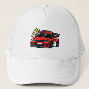 Funny Car Lover Trucker Hat Redcoolcar