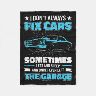 Funny Car Mechanic Design For Men Automobile Mecha Fleece Blanket