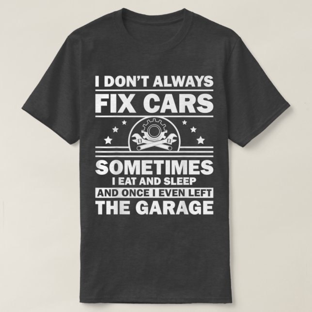 Funny Car Mechanic Design For Men Automobile Mecha T-Shirt (Design Front)