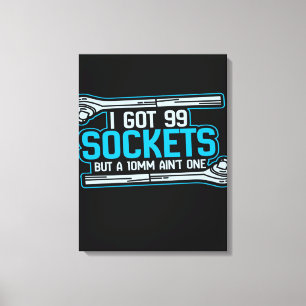 Funny Car Mechanic Design Mechanic Canvas Print