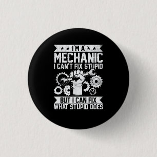 Funny Car Mechanic Engineer Men Women Kids Auto Me 3 Cm Round Badge