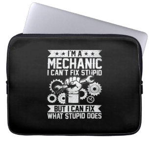 Funny Car Mechanic Engineer Men Women Kids Auto Me Laptop Sleeve