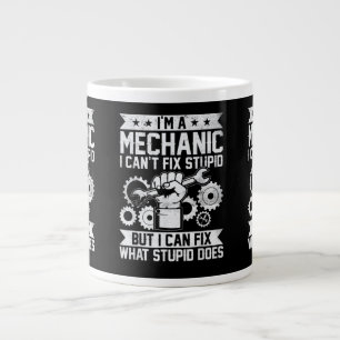 Funny Car Mechanic Engineer Men Women Kids Auto Me Large Coffee Mug
