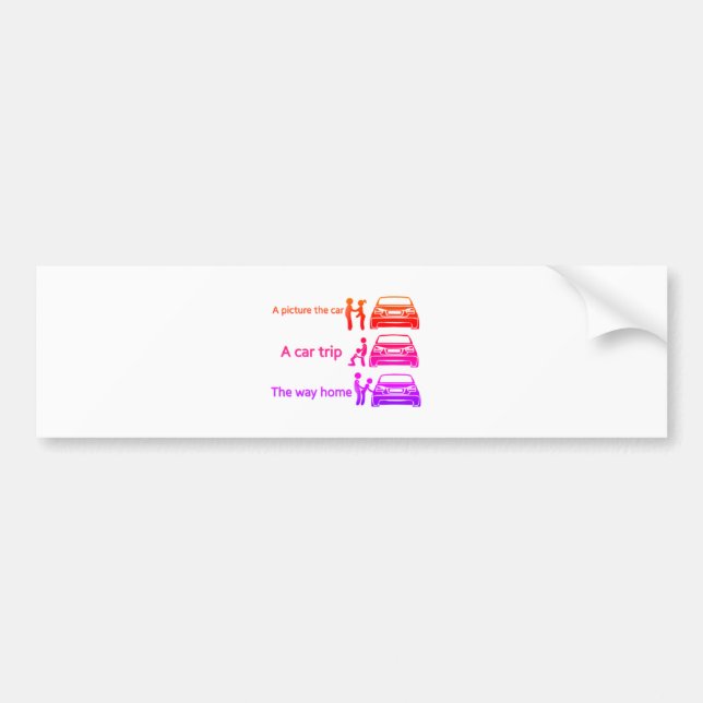 Funny Car Ride Sign Bumper Sticker (Front)