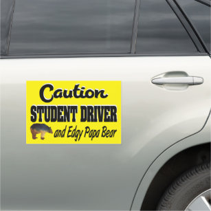 Funny Car Safety New Student Driver Car Magnet