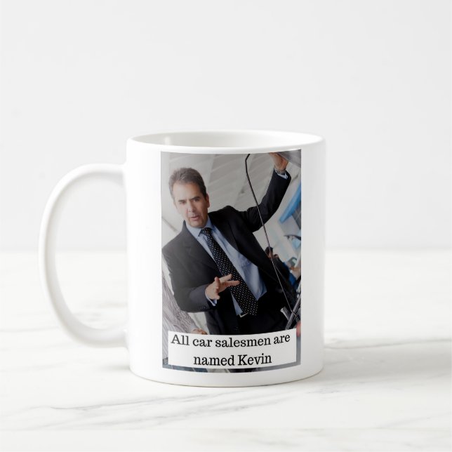 Funny Car Salesman Coffee Mug (Left)