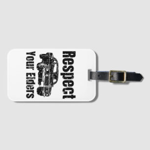 Funny Car - Vintage Respect Your Elders Classic Mu Luggage Tag