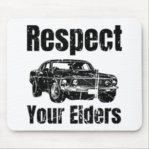 Funny Car - Vintage Respect Your Elders Classic Mu Mouse Pad