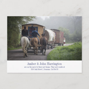 Funny Caravan Photo Moving Announcement Postcard