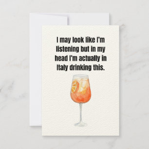 Funny card for Italy/Holiday/Cocktail lovers