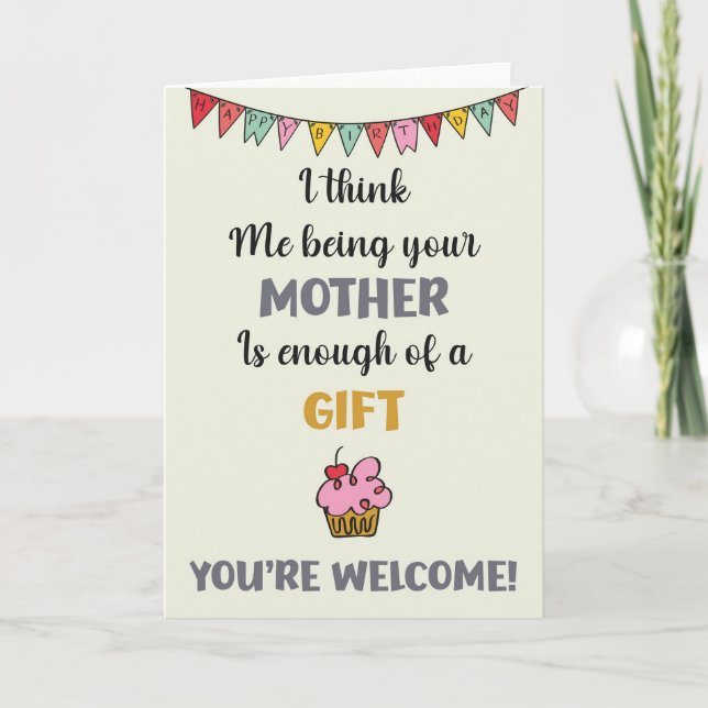 Funny Card For Son or Daughter (Front)