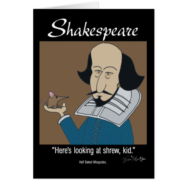 Funny Card - Shakespeare and the Shrew (Front)