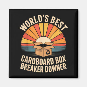 Funny Cardboard Box Breaker Downer Sarcastic Recyc Magnet