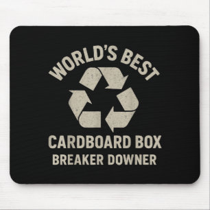 Funny Cardboard Box Breaker Downer Sarcastic Retro Mouse Pad