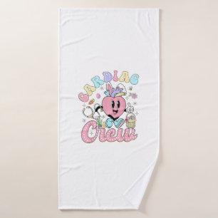 Funny Cardiac Crew Easter Day CVICU Nurse Cardiolo Bath Towel