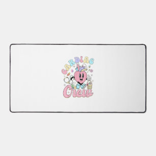 Funny Cardiac Crew Easter Day CVICU Nurse Cardiolo Desk Mat