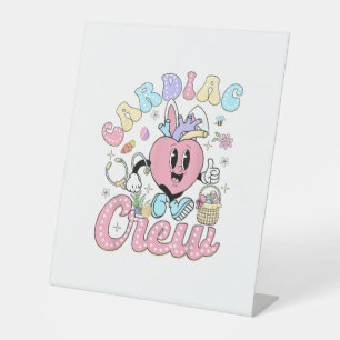 Funny Cardiac Crew Easter Day CVICU Nurse Cardiolo Pedestal Sign