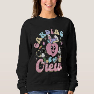 Funny Cardiac Crew Easter Day CVICU Nurse Cardiolo Sweatshirt