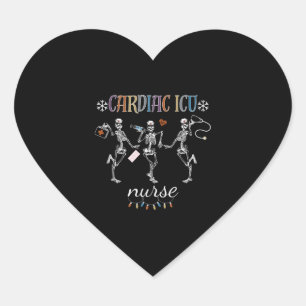 Funny Cardiac ICU Nurse Christmas Gift For Cardiol Heart Sticker