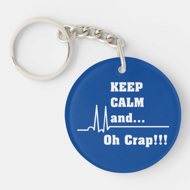 Funny Cardiac  Key Ring (Front)