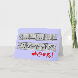 Funny Cardiac Rhythm Strip Gifts Card