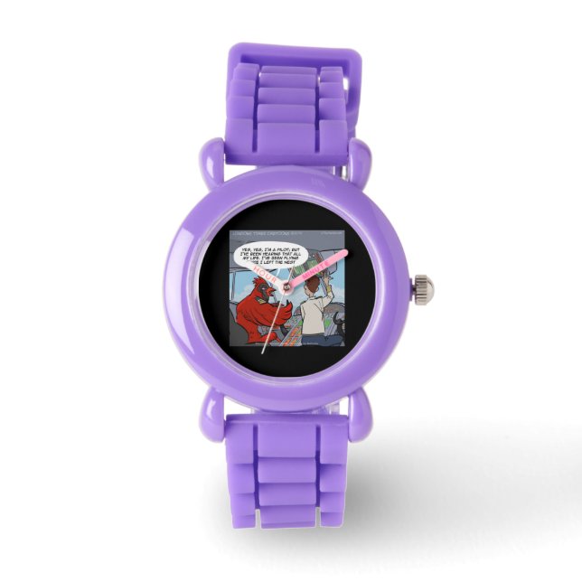 Funny Cardinal Jumbo Jet Pilot Womens Watch (Front)