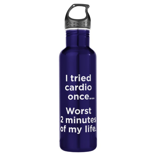 Funny Cardio Gym Motivational Humour 710 Ml Water Bottle (Front)