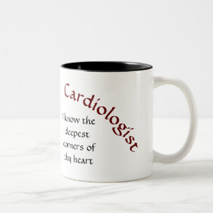 funny cardiologist heart medical physician   Two-Tone coffee mug