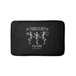Funny Cardiology Nurse Christmas Gift For Cardiac Bath Mat