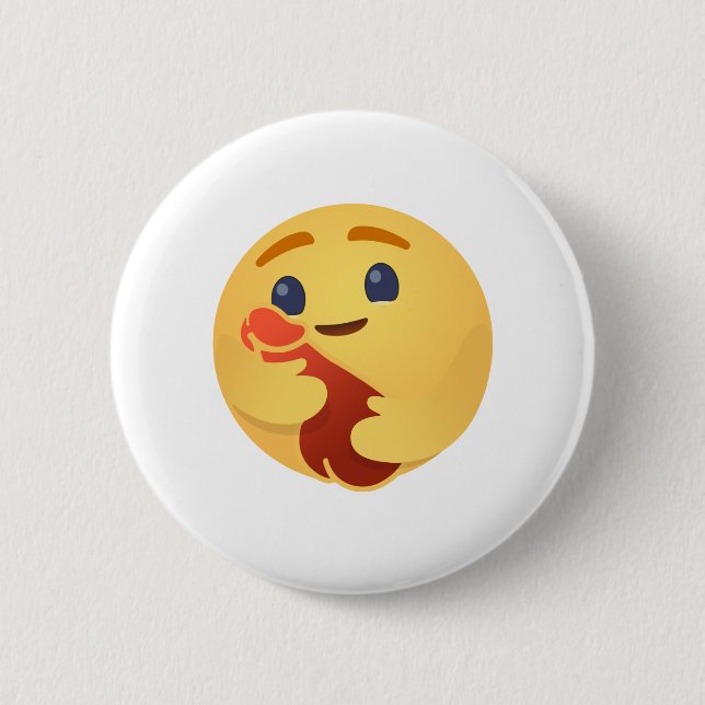 Funny Care Emojis Facebook 6 Cm Round Badge (Front)