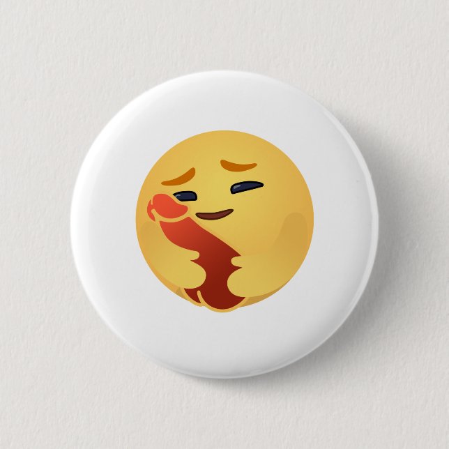 Funny Care Emojis Facebook 6 Cm Round Badge (Front)