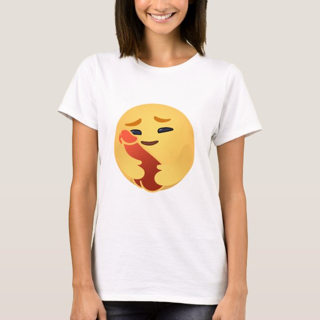 Funny Care Emojis Facebook T-Shirt (Front)