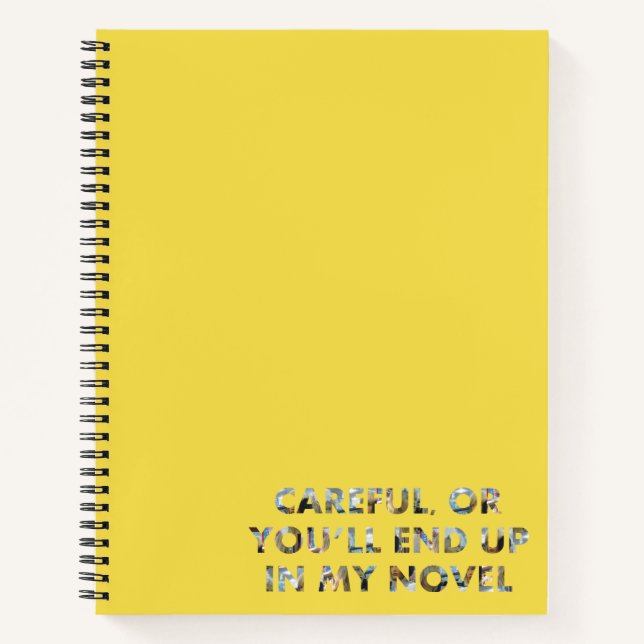 Funny Careful, or in my novel (w/ faces) Writers Notebook (Front)